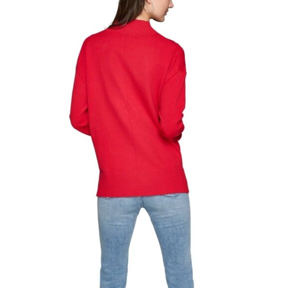 Karl Lagerfeld Paris Womens Embellished Graphic Mockneck Sweater Red Size M NWT - Picture 5 of 7